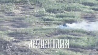 Ukrainian tank ran over a mine