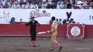 A fight before the bullfight lol.