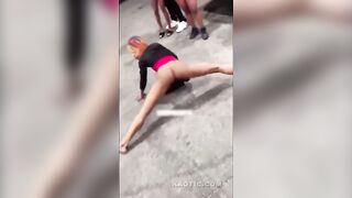 Naked Twerker Gets Punched by Jealous Girl(repost)