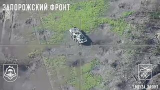 Attacks on the Leopard 2A6 tank and BTR-80 of the Ukrainian army in the Zaporozhye direction