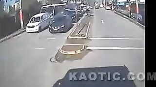 Vendor Crushed By Lost Control Bus