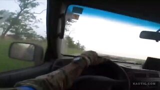 Aftermath of Ukrainian Convoy Running Over Mine