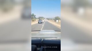 Moron Driver Meets Karma