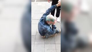 Accussed Of Stealing Booze Hobo Gets Painted In Green