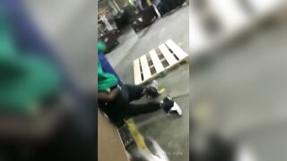 Two Amazon employees fight during their shift.