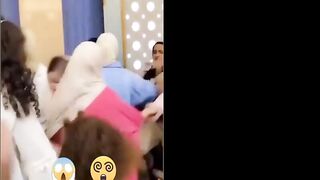 Arab Mothers Beat Each Other At End Of The Year School Party While Holding Babies