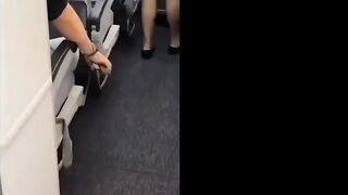 Pervert Caught Filming Up Airline Attendant's Skirt
