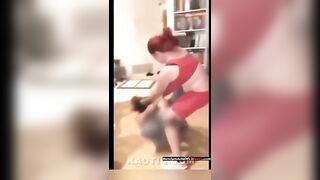 Girl fight titties out