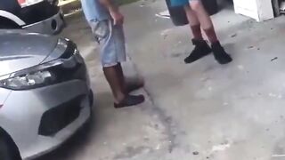 Step father gets ass whopped by step son