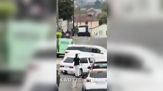 toyota fortuner crushes someone in south africa