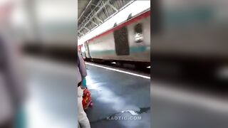 Dude Falls From Moving Train In India