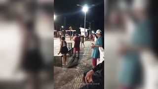 Drunk Girl Gets into a Fight She Can't Win