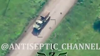 Hellfire. Drone kamikaze destroys the Ukrainian MLRS