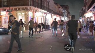 Brawl Breaks out Bourbon Street New Orleans