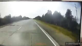 Metal rod flies out of a passing truck, impaling other driver.