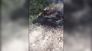 Gang Member Burnt On Tires Un Haiti