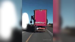 Stealing alcohol on a moving truck!