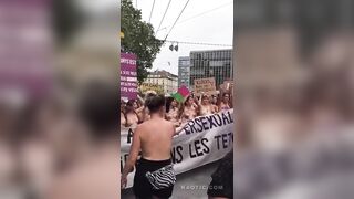 Protesting and Tits, What A Combo