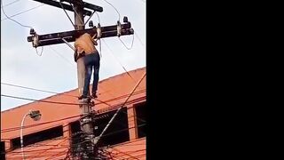 Idiot Fucks Around With 50,000 Volts and Finds Out