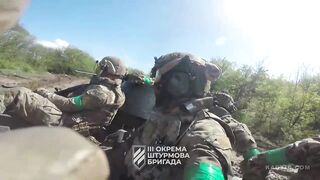 Ukrainian Troops Entering a Russian Position