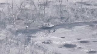 Anti-Tank Guided Missile Finds Target in Ukraine