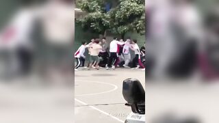 Fight Breaks Out on the Basketball Court in China