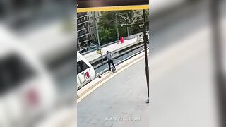 Train Cleaner Gets Zapped