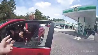 Handcuffed Road Rage Suspect Tries Running From the Cops