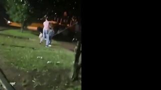 Girl Takes Crowbar to the Head During a UK Brawl