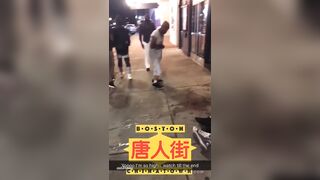 Crackhead Takes on 2 Women in Boston's Chinatown