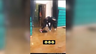 Male Teacher Eliminates 2 High School Girls with a Ray Lewis Tackle during Physical Education Class...