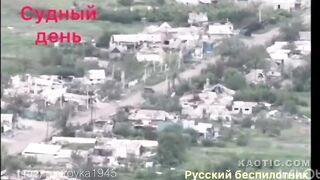 Destruction of the Ukrainian gantrak using a kamikaze drone