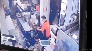 Propane Gas Tank Gets Away From Delivery Man, Explodes Inside Restaurant Kitchen