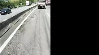 Truck Flips, Killing Driver on the Spot