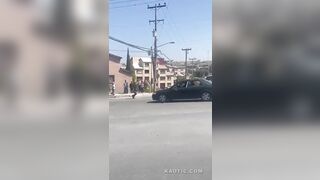 Road Rage Fight In Tijuana