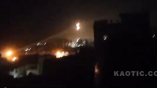 Footage from Gaza of the latest rocket launch from Gaza into Israel.