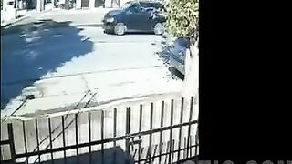 Thief kicked in the face by Karma