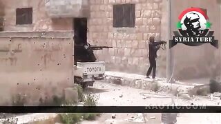 Dumbass jihadi annihilates his own teammate(repost)