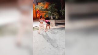 Dominican Girls Throwing Hands