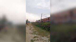 Distant Footage Of Train Surfer Getting Zapped In India