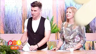 Painful magic trick fail on a live Polish morning show(repost)