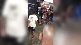 Fight Breaks Out At Fair In Brazil