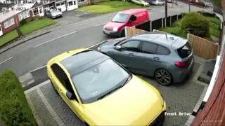 Reckless Driver Fucking SENDS it on Residential Road