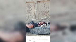 Man crushed by truck(repost)