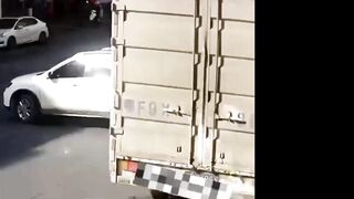Truck Driver Missed A Mother And Her Child By Just Inches