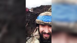 Ukrainian Soldier Caught in a Trench with Russian Meat