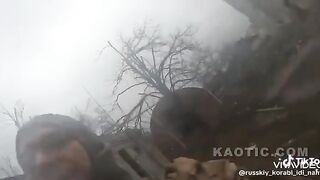 Helmet cam footage from Bakhmut with destroyed invaders