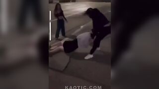 Girl tries to be a peacemaker, ends up knocked out