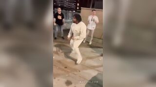 Fight outside of Bounce Sporting Club In Chicago