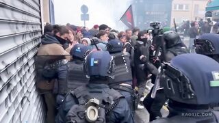 Tear Gas & Batons In Paris